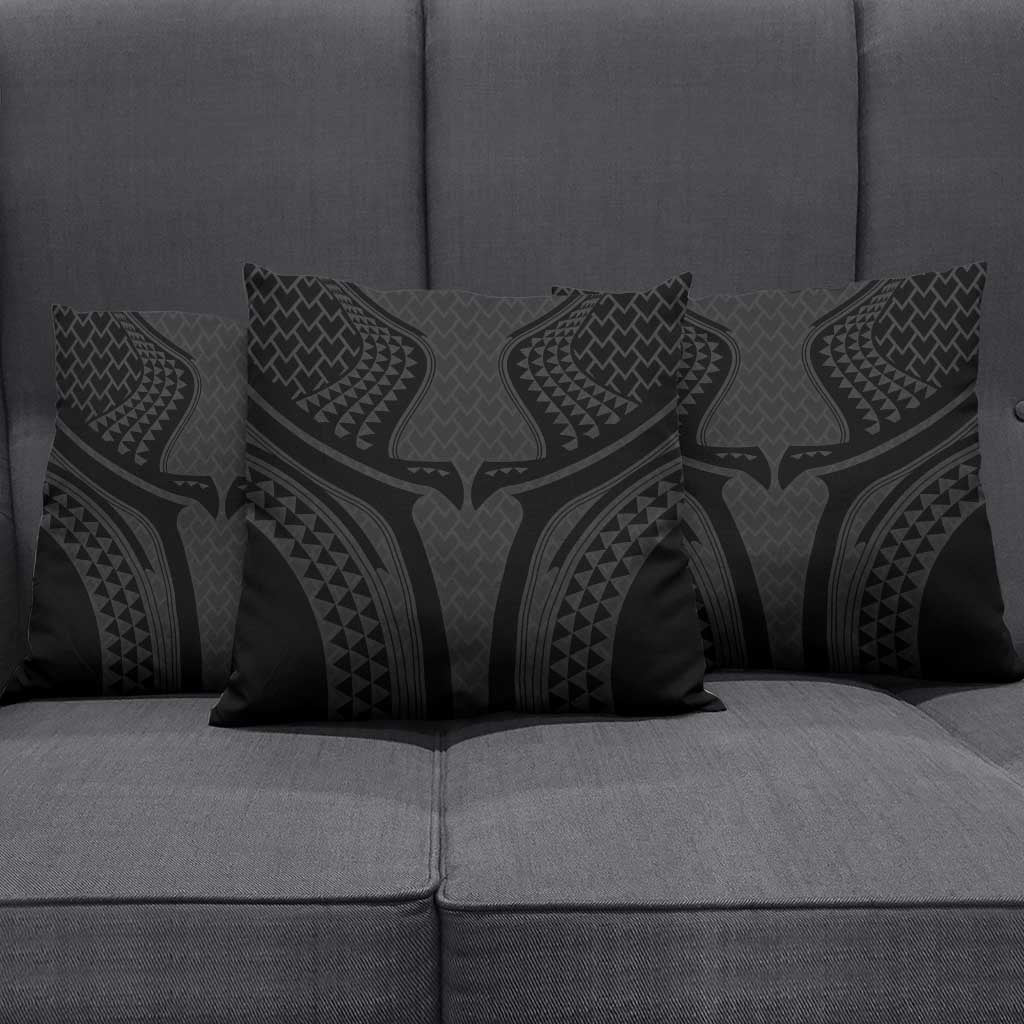 Hawaiian Kakau Art Tattoos Aquaman Style Pillow Cover Black Version - Wonder Print Shop