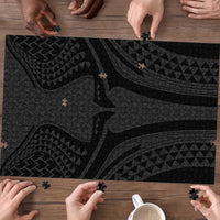 Hawaiian Kakau Art Tattoos Aquaman Style Puzzle Black Version - Wonder Print Shop