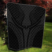 Hawaiian Kakau Art Tattoos Aquaman Style Quilt Black Version - Wonder Print Shop