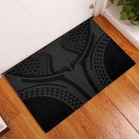 Hawaiian Kakau Art Tattoos Aquaman Style Rubber Doormat Black Version - Wonder Print Shop