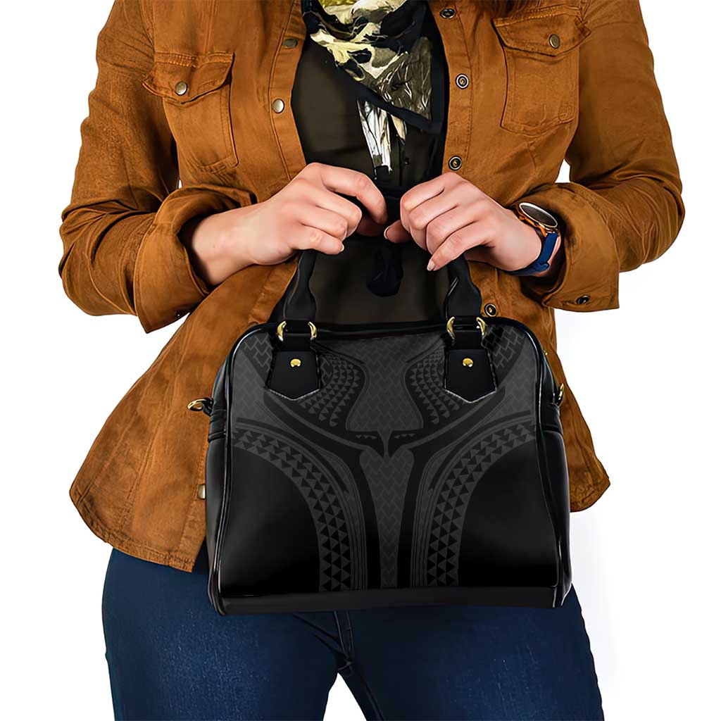 Hawaiian Kakau Art Tattoos Aquaman Style Shoulder Handbag Black Version - Wonder Print Shop
