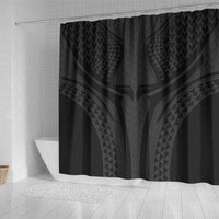 Hawaiian Kakau Art Tattoos Aquaman Style Shower Curtain Black Version - Wonder Print Shop
