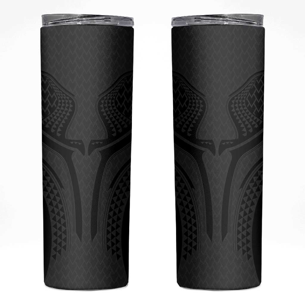 Hawaiian Kakau Art Tattoos Aquaman Style Skinny Tumbler Black Version - Wonder Print Shop