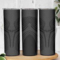 Hawaiian Kakau Art Tattoos Aquaman Style Skinny Tumbler Black Version - Wonder Print Shop
