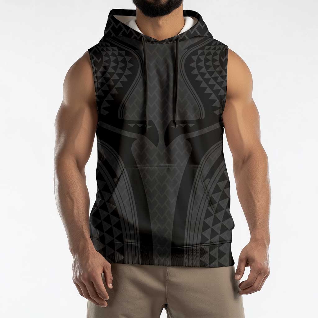 Hawaiian Kakau Art Tattoos Aquaman Style Sleeveless Hoodie Black Version - Wonder Print Shop