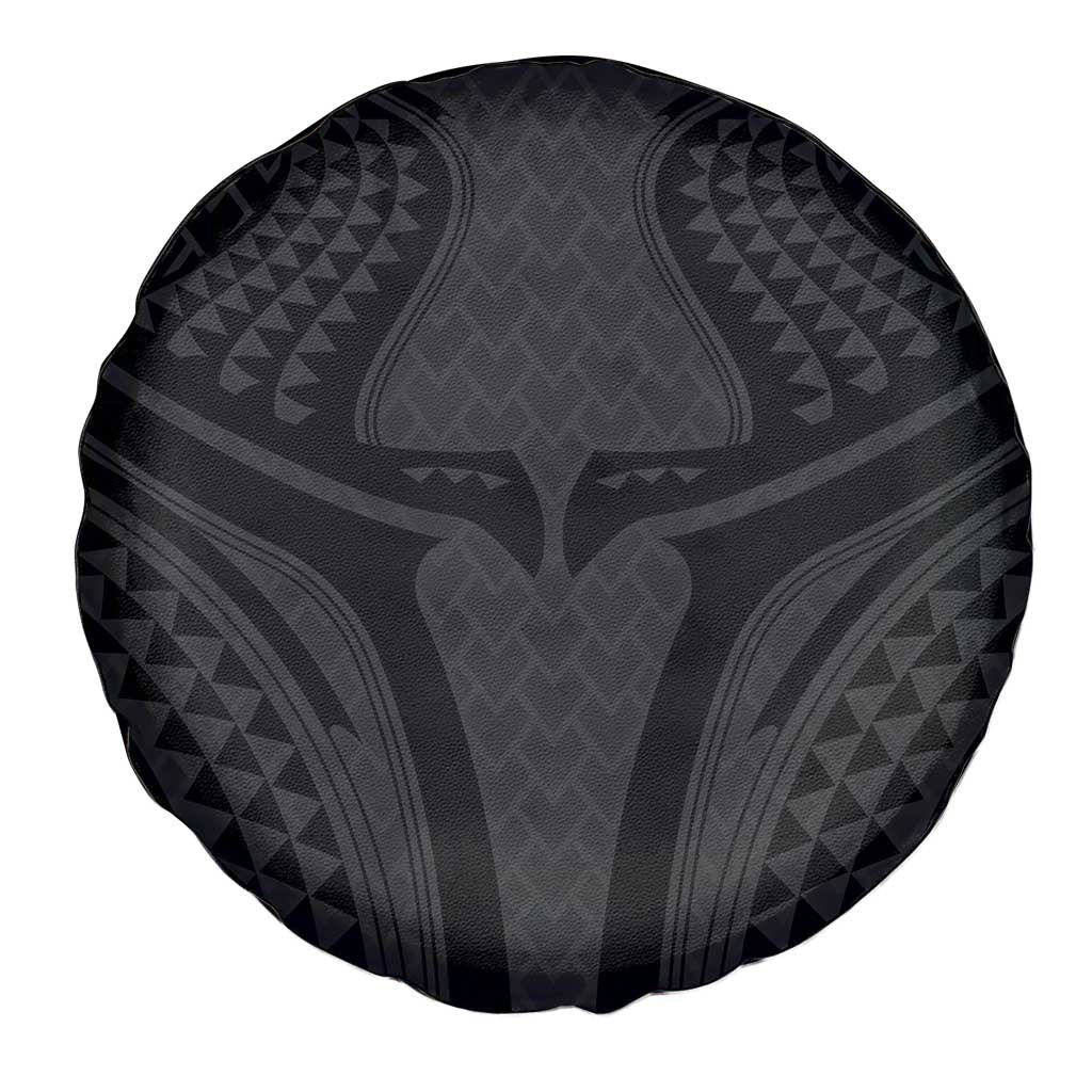 Hawaiian Kakau Art Tattoos Aquaman Style Spare Tire Cover Black Version - Wonder Print Shop