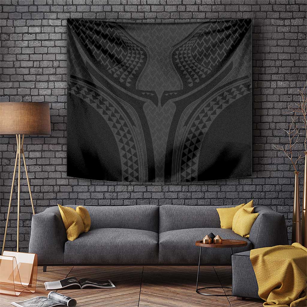 Hawaiian Kakau Art Tattoos Aquaman Style Tapestry Black Version - Wonder Print Shop