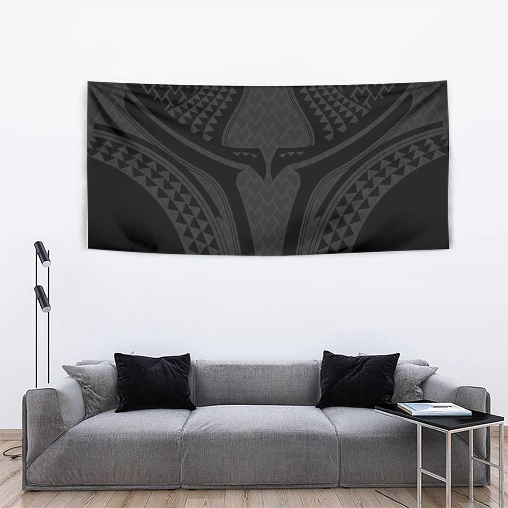 Hawaiian Kakau Art Tattoos Aquaman Style Tapestry Black Version - Wonder Print Shop