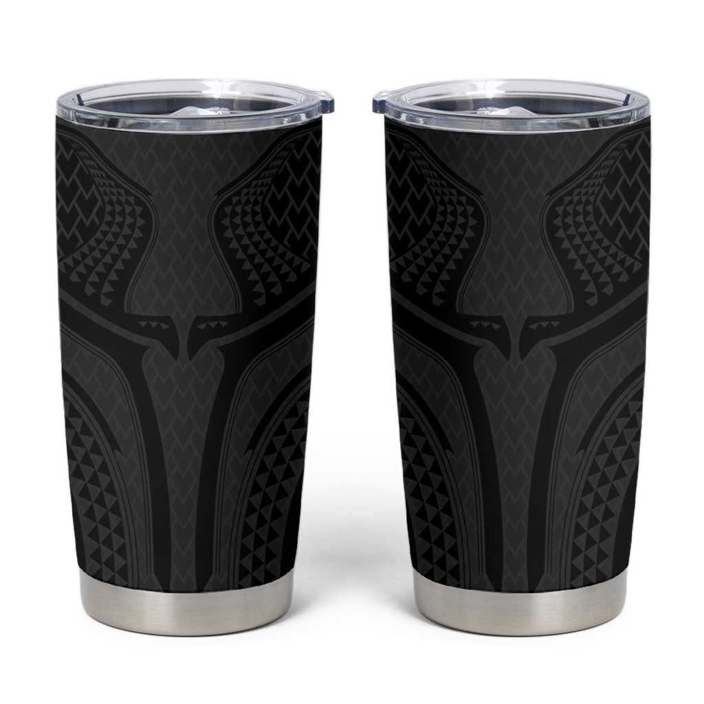 Hawaiian Kakau Art Tattoos Aquaman Style Tumbler Cup Black Version - Wonder Print Shop