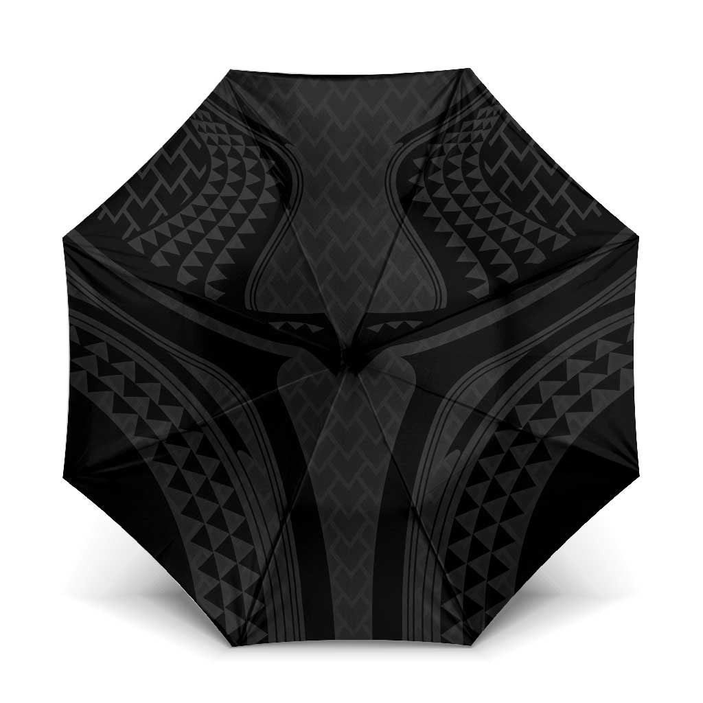 Hawaiian Kakau Art Tattoos Aquaman Style Umbrella Black Version - Wonder Print Shop