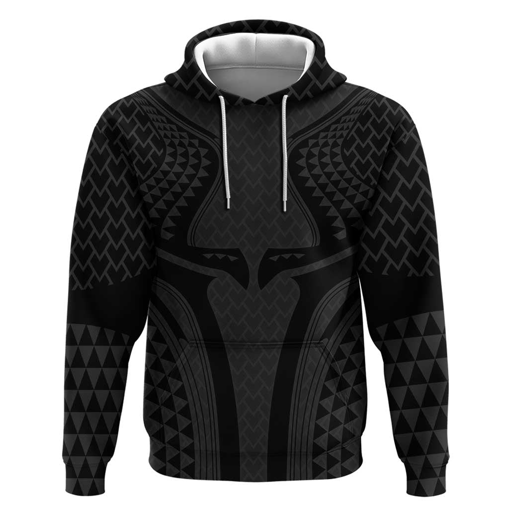 Hawaiian Kakau Art Tattoos Aquaman Style Zip Hoodie Black Version - Wonder Print Shop