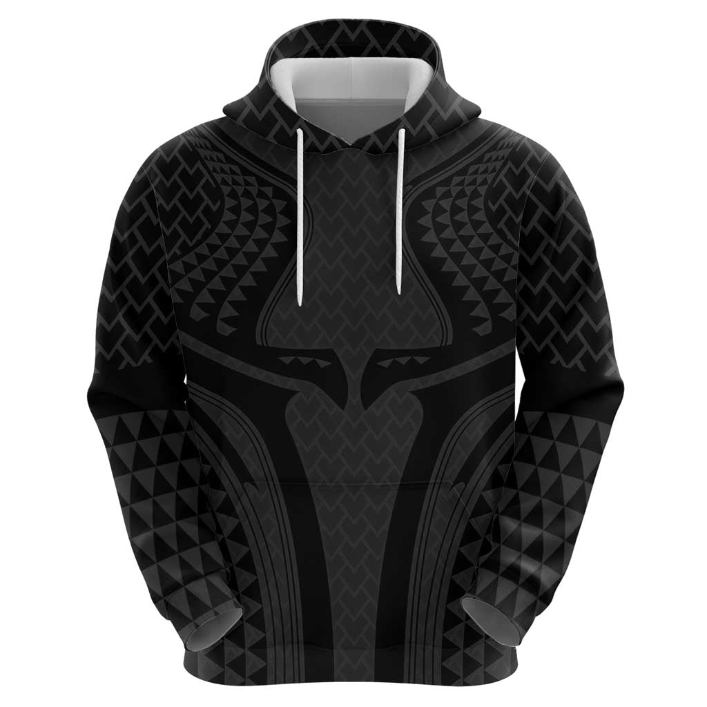 Hawaiian Kakau Art Tattoos Aquaman Style Zip Hoodie Black Version - Wonder Print Shop