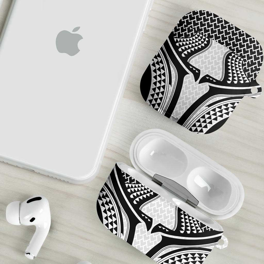 Hawaiian Kakau Art Tattoos Aquaman Style AirPods Case White Version - Wonder Print Shop