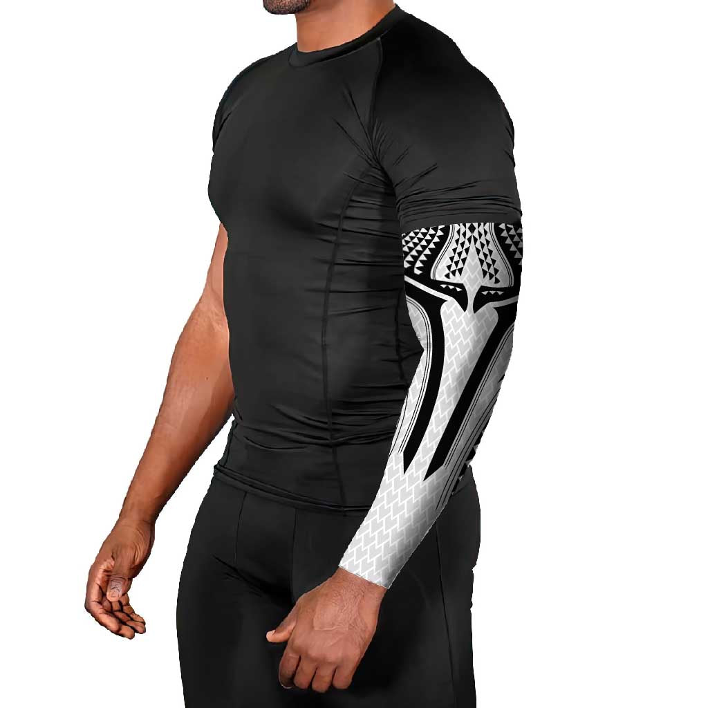 Hawaiian Kakau Art Tattoos Aquaman Style Arm Sleeves White Version - Wonder Print Shop