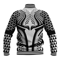 Hawaiian Kakau Art Tattoos Aquaman Style Baseball Jacket White Version - Wonder Print Shop