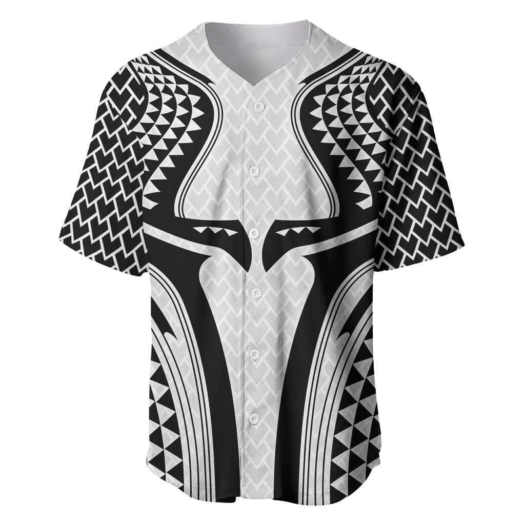 Hawaiian Kakau Art Tattoos Aquaman Style Baseball Jersey White Version - Wonder Print Shop