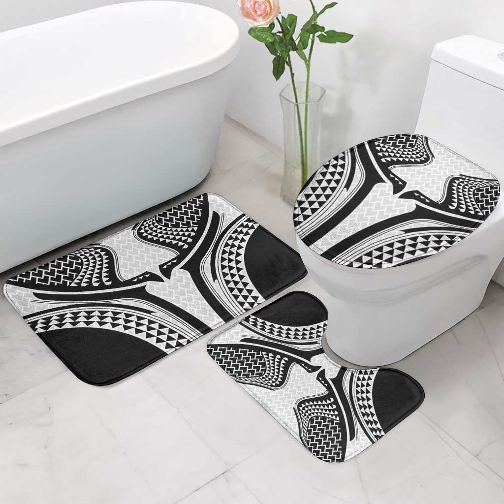 Hawaiian Kakau Art Tattoos Aquaman Style Bathroom Set White Version - Wonder Print Shop