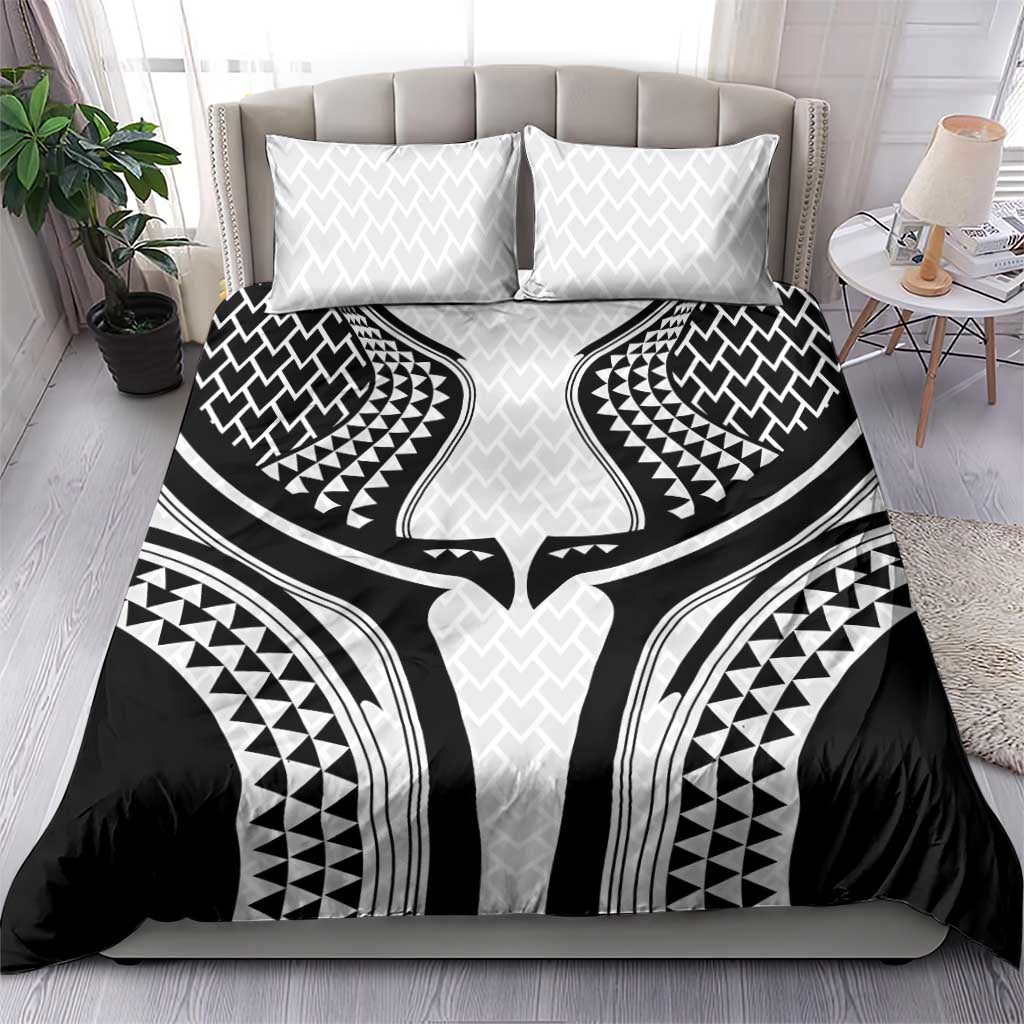Hawaiian Kakau Art Tattoos Aquaman Style Bedding Set White Version - Wonder Print Shop