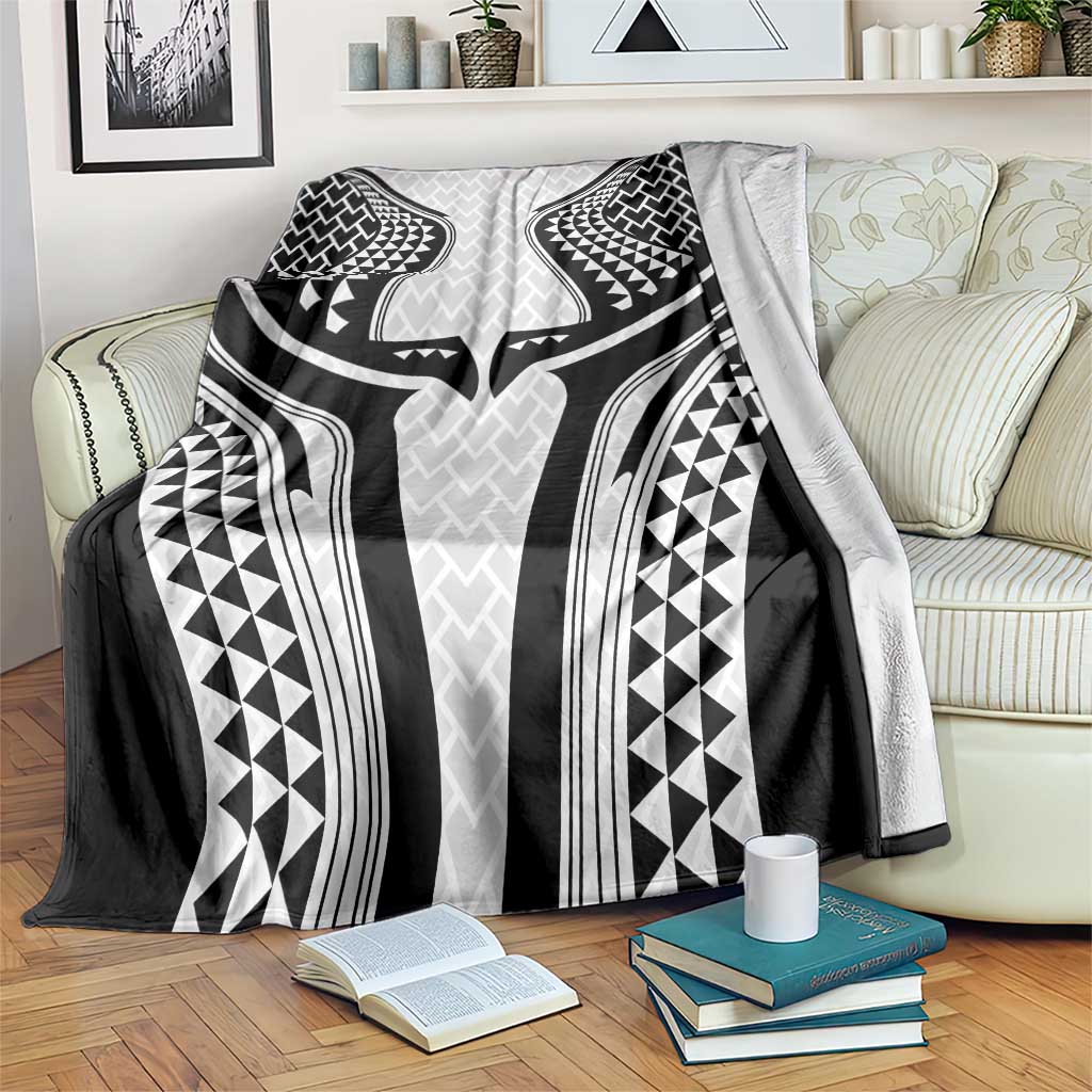 Hawaiian Kakau Art Tattoos Aquaman Style Blanket White Version - Wonder Print Shop