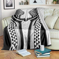 Hawaiian Kakau Art Tattoos Aquaman Style Blanket White Version - Wonder Print Shop