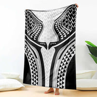 Hawaiian Kakau Art Tattoos Aquaman Style Blanket White Version - Wonder Print Shop