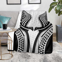 Hawaiian Kakau Art Tattoos Aquaman Style Blanket White Version - Wonder Print Shop