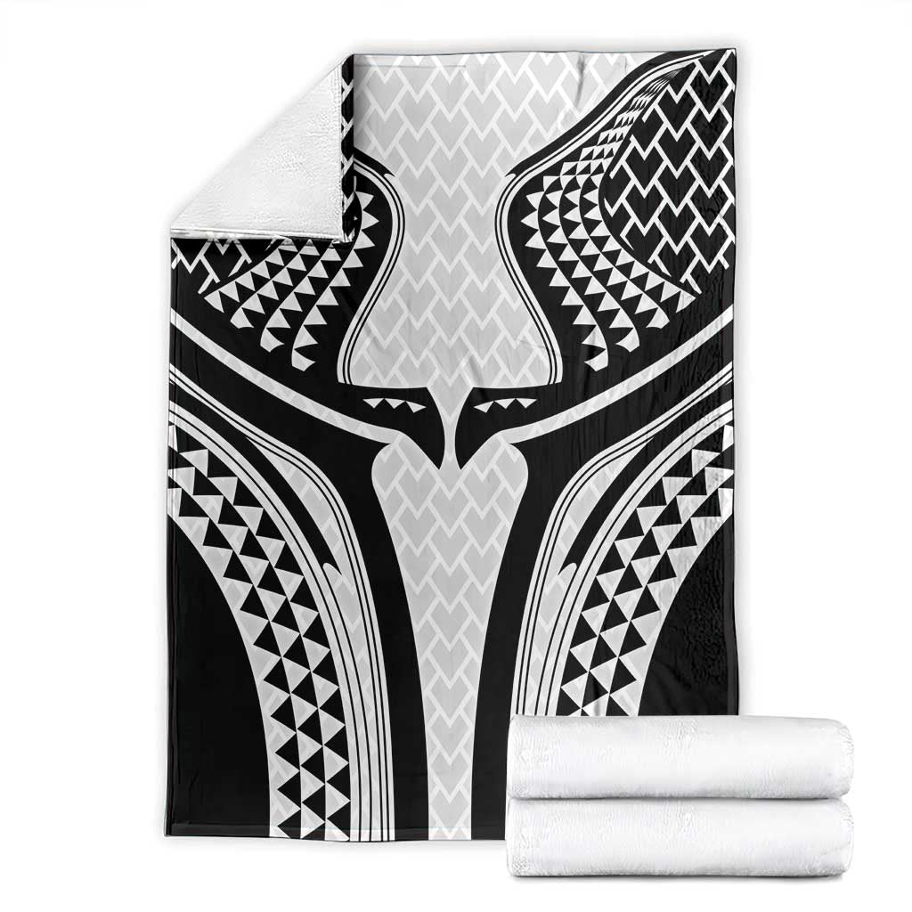 Hawaiian Kakau Art Tattoos Aquaman Style Blanket White Version - Wonder Print Shop