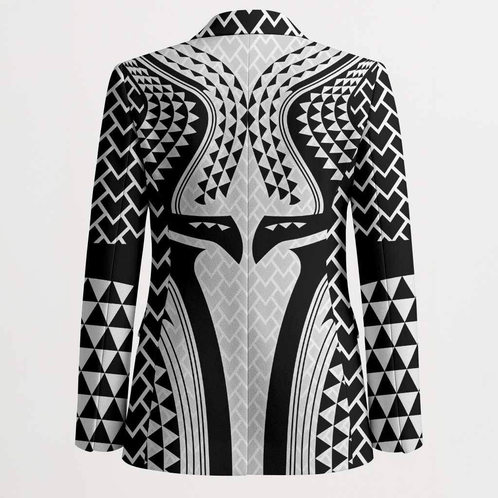 Hawaiian Kakau Art Tattoos Aquaman Style Blazer White Version - Wonder Print Shop