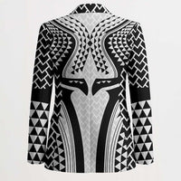 Hawaiian Kakau Art Tattoos Aquaman Style Blazer White Version - Wonder Print Shop