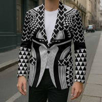 Hawaiian Kakau Art Tattoos Aquaman Style Blazer White Version - Wonder Print Shop