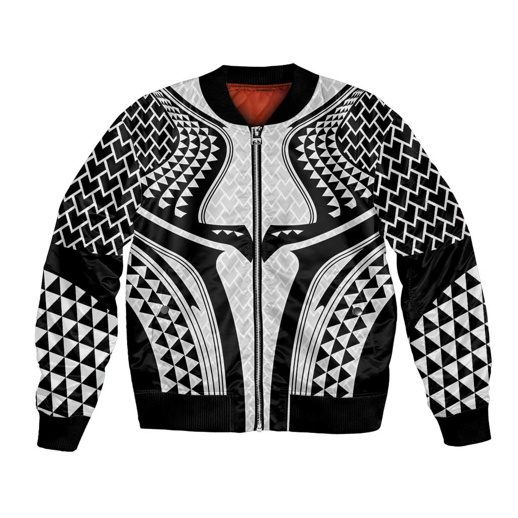 Hawaiian Kakau Art Tattoos Aquaman Style Bomber Jacket White Version - Wonder Print Shop