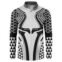Hawaiian Kakau Art Tattoos Aquaman Style Button Sweatshirt White Version - Wonder Print Shop