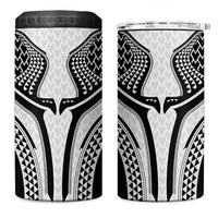 Hawaiian Kakau Art Tattoos Aquaman Style 4 in 1 Can Cooler Tumbler White Version - Wonder Print Shop