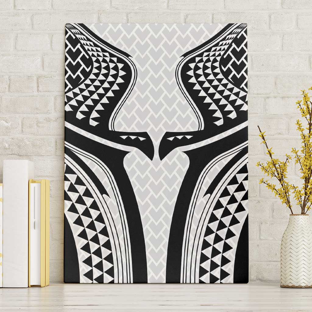 Hawaiian Kakau Art Tattoos Aquaman Style Canvas Wall Art White Version - Wonder Print Shop