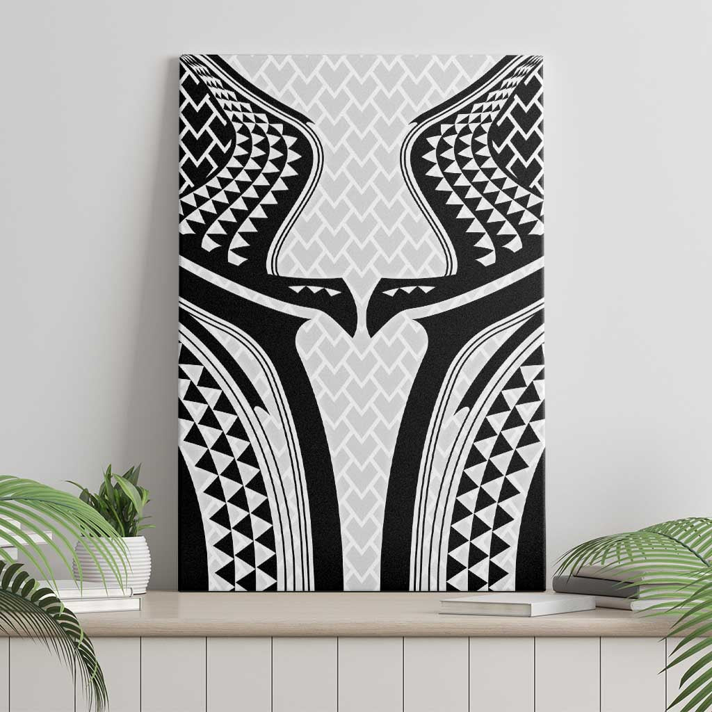 Hawaiian Kakau Art Tattoos Aquaman Style Canvas Wall Art White Version - Wonder Print Shop