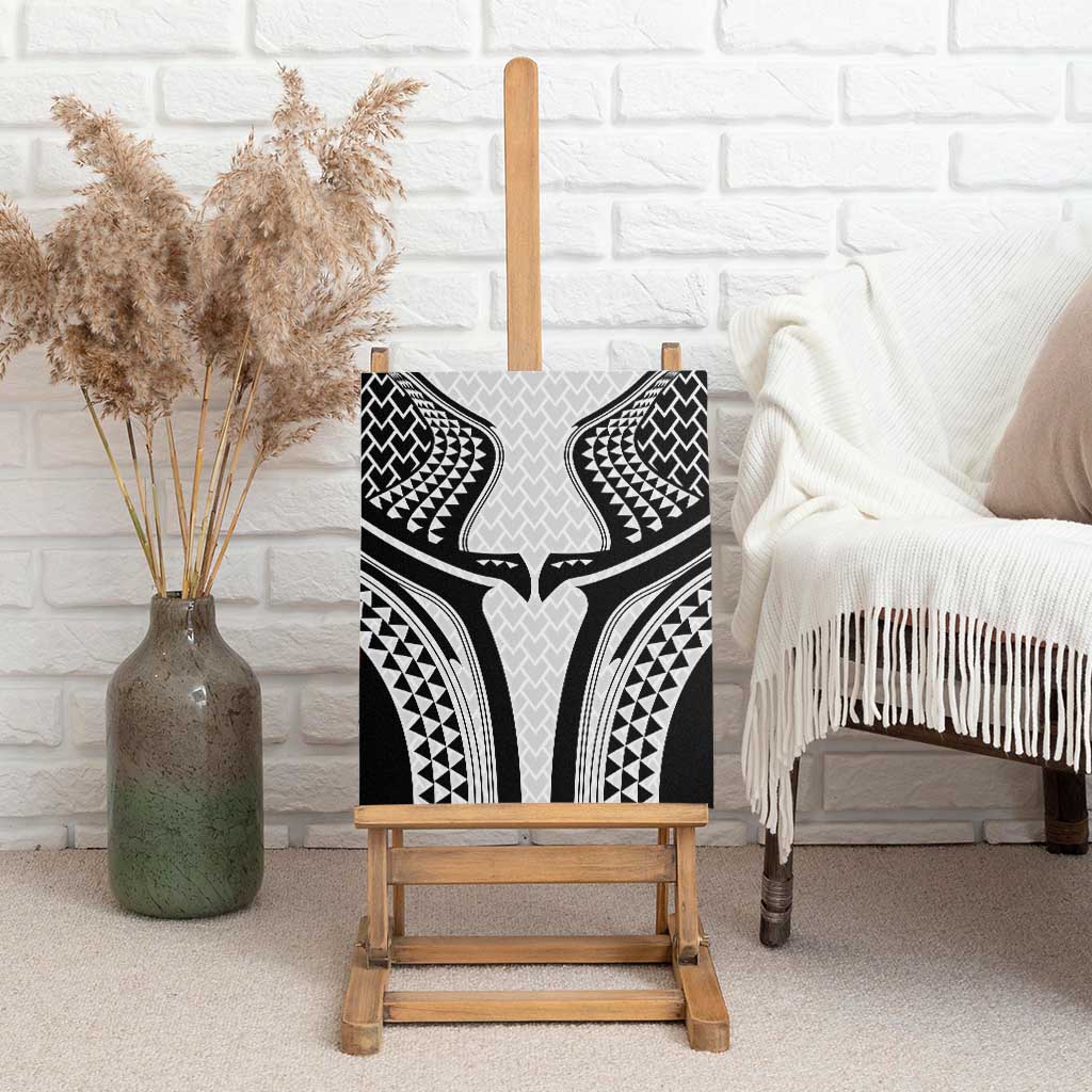 Hawaiian Kakau Art Tattoos Aquaman Style Canvas Wall Art White Version - Wonder Print Shop