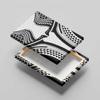 Hawaiian Kakau Art Tattoos Aquaman Style Canvas Wall Art White Version - Wonder Print Shop