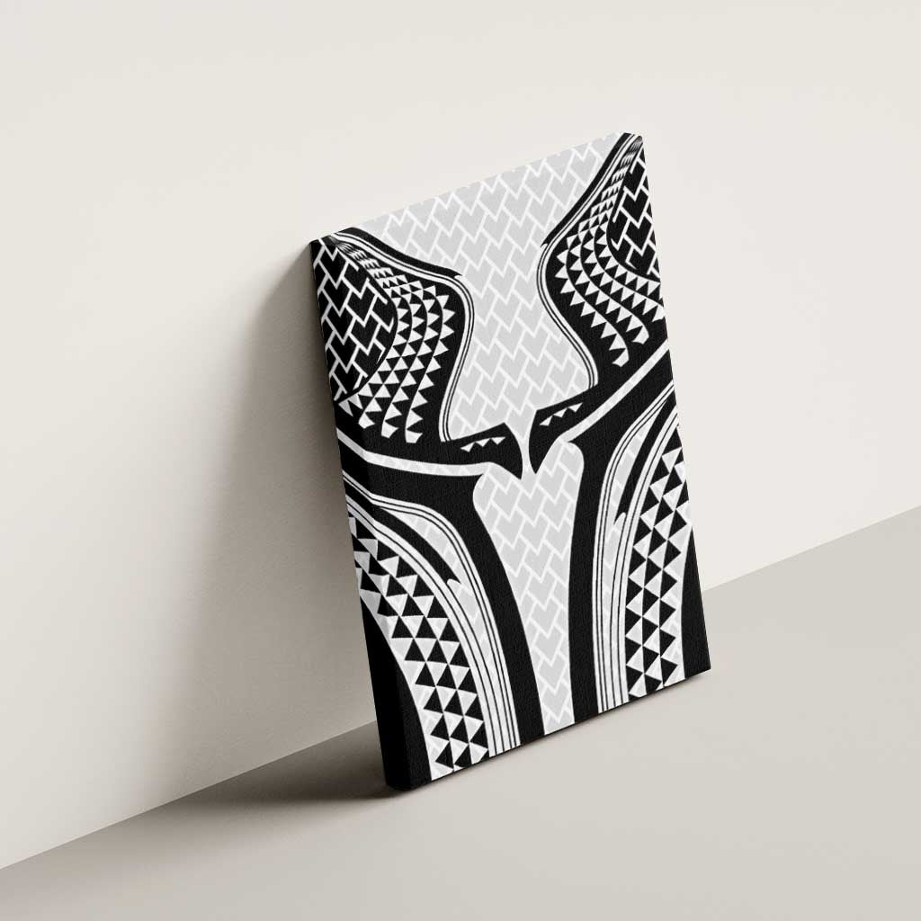 Hawaiian Kakau Art Tattoos Aquaman Style Canvas Wall Art White Version - Wonder Print Shop