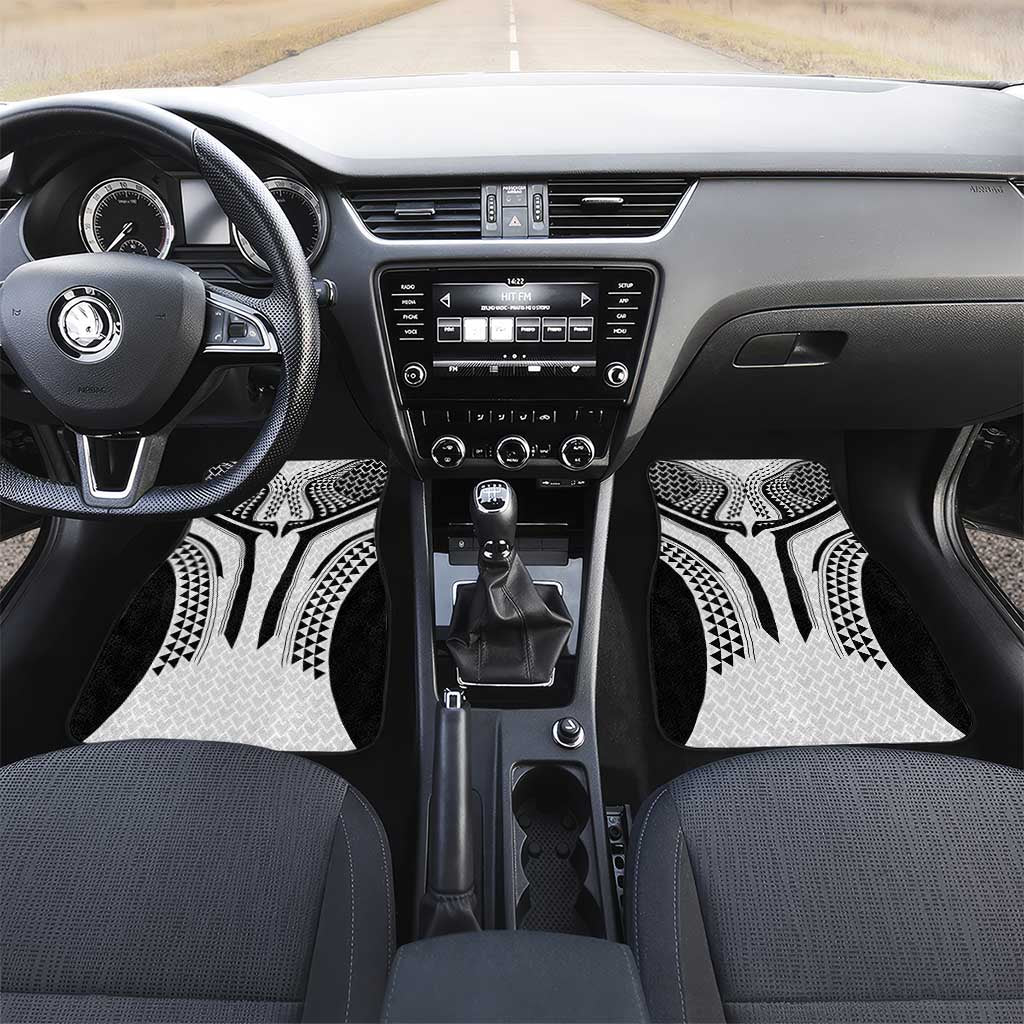 Hawaiian Kakau Art Tattoos Aquaman Style Car Mats White Version - Wonder Print Shop