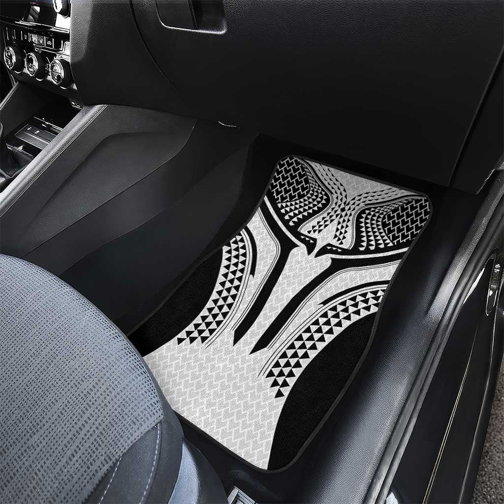 Hawaiian Kakau Art Tattoos Aquaman Style Car Mats White Version - Wonder Print Shop