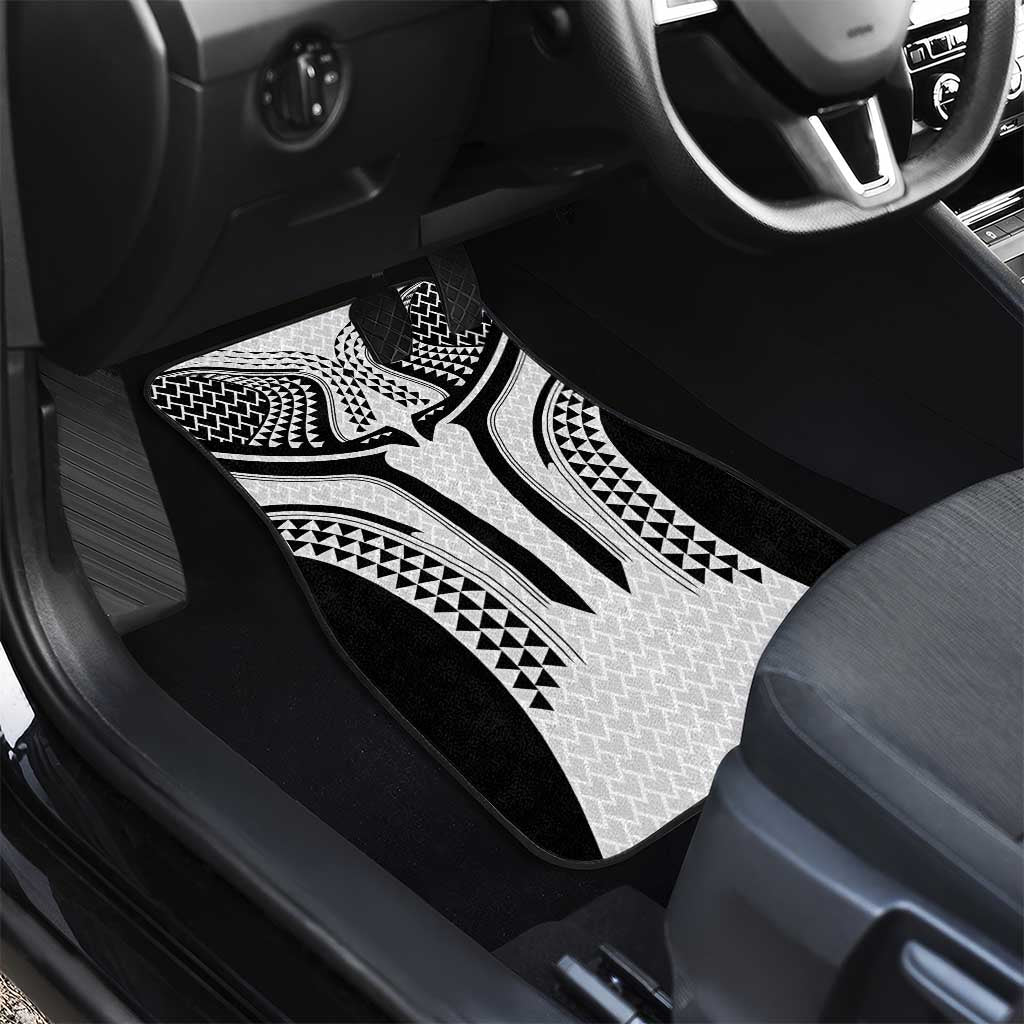 Hawaiian Kakau Art Tattoos Aquaman Style Car Mats White Version - Wonder Print Shop