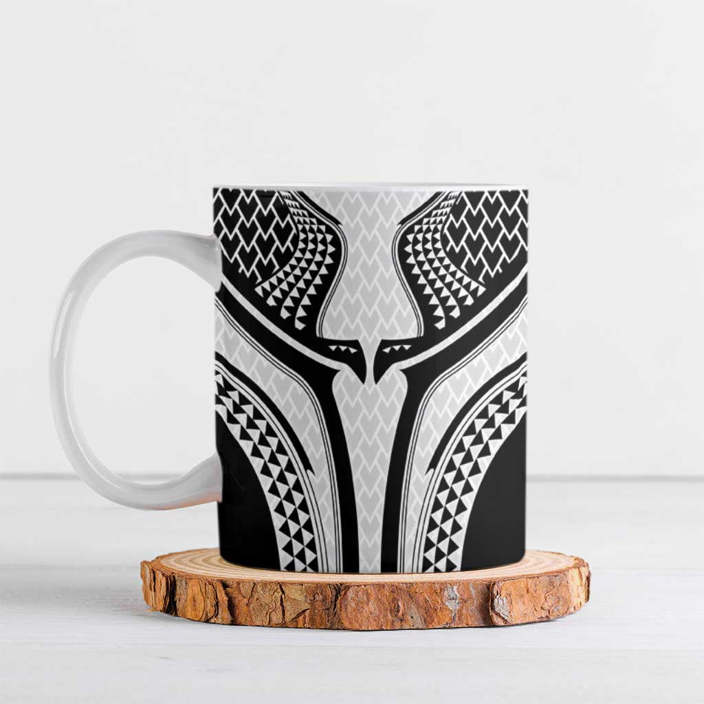 Hawaiian Kakau Art Tattoos Aquaman Style Ceramic Mug White Version - Wonder Print Shop