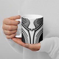 Hawaiian Kakau Art Tattoos Aquaman Style Ceramic Mug White Version - Wonder Print Shop