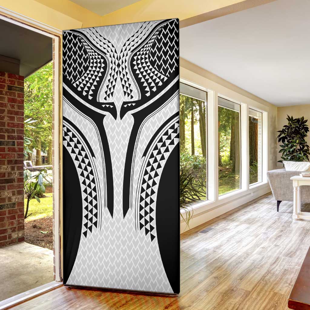 Hawaiian Kakau Art Tattoos Aquaman Style Door Cover White Version - Wonder Print Shop
