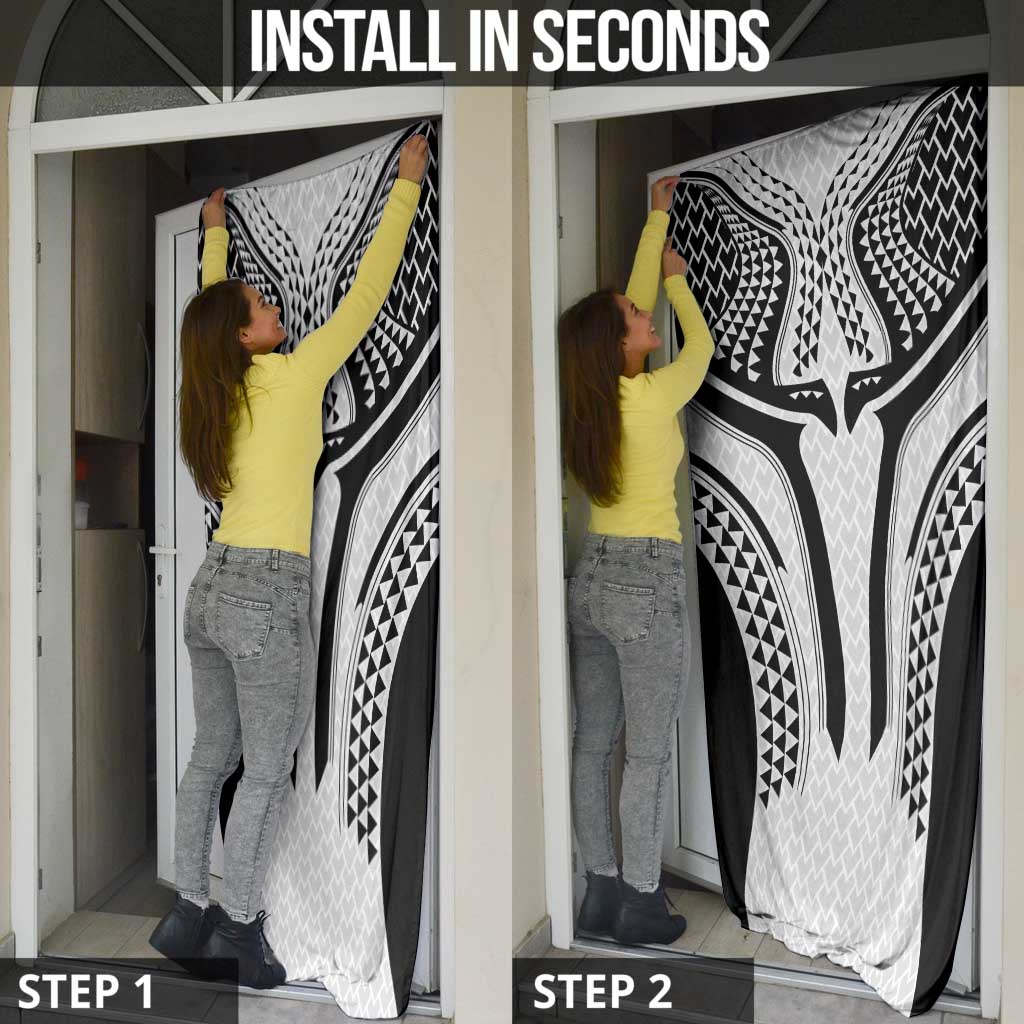 Hawaiian Kakau Art Tattoos Aquaman Style Door Cover White Version - Wonder Print Shop