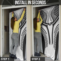 Hawaiian Kakau Art Tattoos Aquaman Style Door Cover White Version - Wonder Print Shop