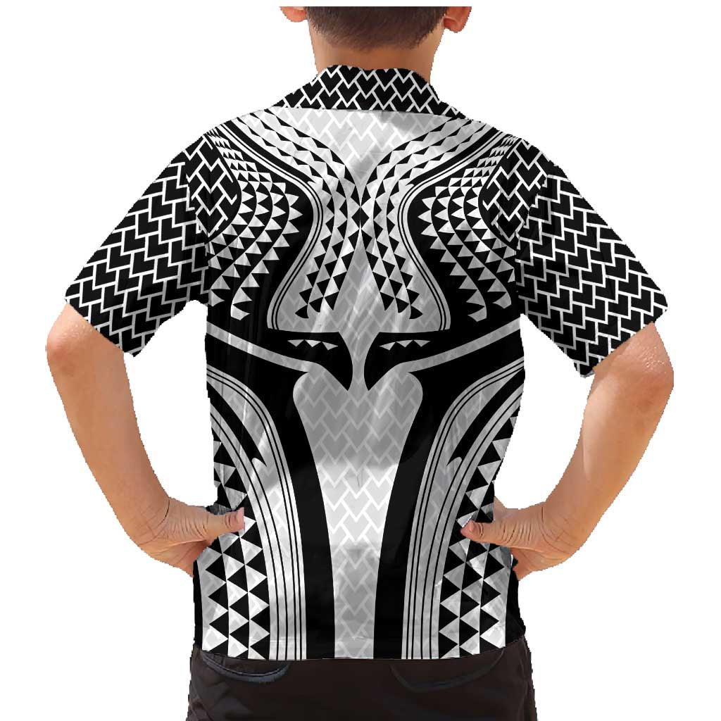 Hawaiian Kakau Art Tattoos Aquaman Style Family Matching Mermaid Dress and Hawaiian Shirt White Version - Wonder Print Shop