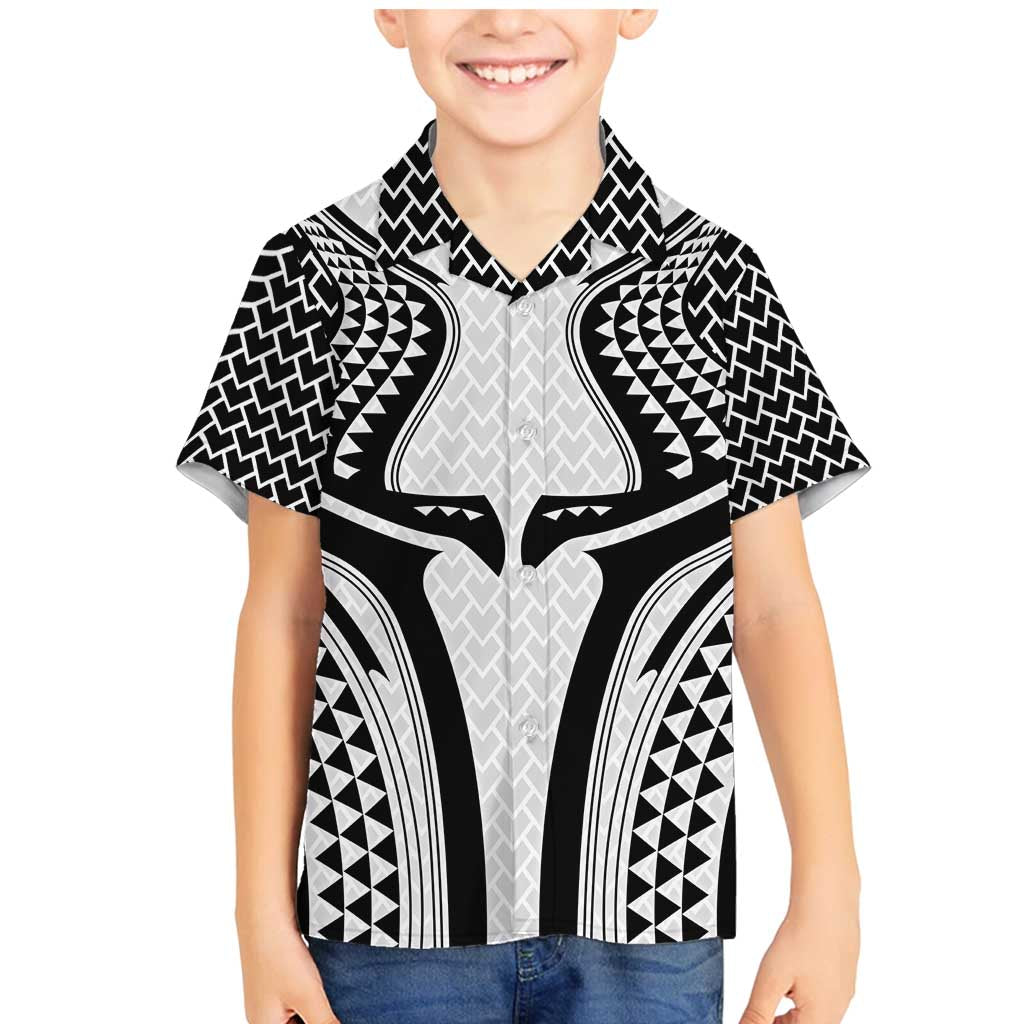 Hawaiian Kakau Art Tattoos Aquaman Style Family Matching Mermaid Dress and Hawaiian Shirt White Version - Wonder Print Shop