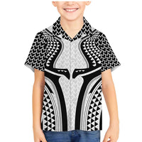 Hawaiian Kakau Art Tattoos Aquaman Style Family Matching Mermaid Dress and Hawaiian Shirt White Version - Wonder Print Shop