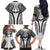 Hawaiian Kakau Art Tattoos Aquaman Style Family Matching Off The Shoulder Long Sleeve Dress and Hawaiian Shirt White Version - Wonder Print Shop